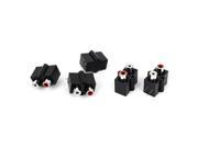 5 Pcs PCB Mounting AV Concentric Outlet 2 RCA Female Socket Jack Connector