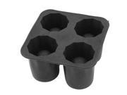 Unique Bargains Party Drinking Cup Glass Shape Silicone Ice Shot Freeze Mold Cube Tray Black
