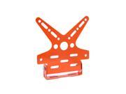 Unique Bargains Motorbike Aluminum Alloy Swallow Tail Shaped License Plate Bracket Holder Orange