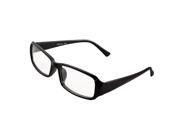 Unique Bargains Lady Black Full Frame Slim Plastic Arms Clear Lens Plain Glasses Eyeglasses