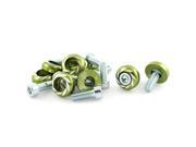 Unique Bargains Green Round Head Cap Motorcycle License Plate Bolt Screw 5mm Thread Dia 10pcs