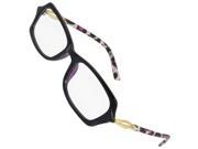 Unique Bargains Unique Bargains Ladies Ornament Multi Coated Lens Leopard Print Arms Rim Frame Plano Glasses