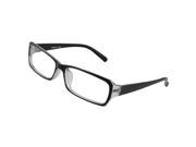 Unique Bargains Unique Bargains Black Arm Clear Lens Plain Spectacles Glasses for Women