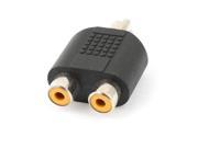 Unique Bargains RCA 1 Male to 2 Female Y Splitter AV Audio Video Plug Converter Cable Adapter
