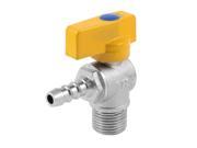 Unique Bargains 1 4 Turn Handle 1 2 PT Male Thread to 10mm Hose Tail Connector Gas Ball Valve