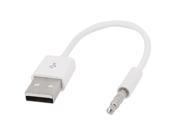 15cm 3.5mm Male Audio AUX to USB 2.0 Male Adapter Connector Charge Cable
