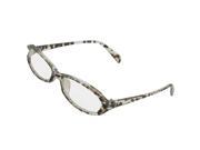 Ladies Black Clear Leopard Printed Full Frame Rectangular MC Lens Plano Glasses