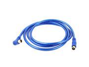 Unique Bargains PAL Male to Male Audio Video Extension TV Cable Wire 165cm Long Blue