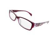 Unique Bargains Ladies Cross Decor Amaranth Frame MC Lens Spectacles