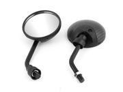 Unique Bargains Pair Plastic Casing Motorcycle 3 Round Rear View Blind Spot Backup Mirror