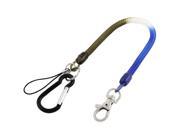 Carabiner Hook Spring Coil Telephone Cord Key Chain w Lobster Clasp