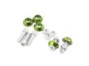 Unique Bargains 5 Pcs Green Metal Cone Shaped License Plate Nut Screw 6mm Thread Dia