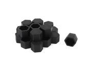 Unique Bargains 20 Pcs 19mm Silicone Wheel Covers Hub Tyres Screw Caps Black for Nissan Toyota