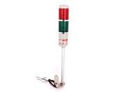 Unique Bargains DC 24V 3 Wires Red Green Light Buzzer Industrial Warning Signal Tower Stack Lamp