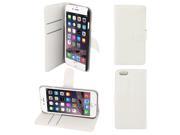 White PU Leather Card Slot Flip Stand Phone Case Cover for iPhone 6 6G 4.7
