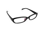 Rectangular Lens Black Full Frame Plain Glasses for Lady