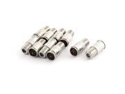 Quick Fit F Type Male to Female Push On Connector Adapter Silver Tone 10 Pcs