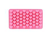 Unique Bargains Heart Shape Silicone Jelly Chocolate Pudding Mini Cake Mould Ice Tray Mold Pink