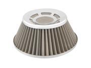 Unique Bargains Vehicle Car Silver Tone 76mm 3 Inlet Dia Air Intake Round Filter