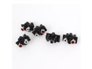 5 Pcs Vertical Type PCB Mounting 2 RCA Female Jack AV Concentric Outlet Socket