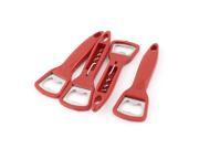 Party Club Bar Home Plastic Grip Beer Juice Red Wine Bottle Opener Red 4pcs