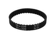 Unique Bargains T5x220 44 Teeth 5mm Pitch Rubber Cogged Industrial Timing Belt Black 220mm