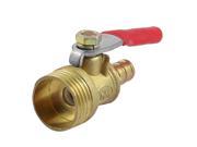 Unique Bargains Air Compressor Fitting Male Thread to Hose Tail Solid Brass Ball Valve