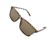 Lady Leopard Pattern Full Frame Rectangle Tinted Lens Eyewear Spectacles