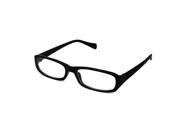 Unique Bargains Black Plastic Single Bridge Full Rims Clear Lens Plain Glasses Eyeglasses