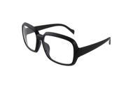 Unique Bargains Rectangle Shaped Lens Black Full Frame Plano Glasses for Woman