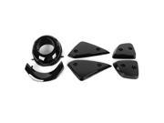 Unique Bargains Motorcycle Black Front Fairing Headlight Mask Cover Bumper Block Set for BWS