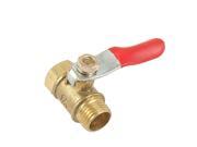 Unique Bargains 11.5mm Male Threaded Full Port Lever Ball Valve Pipe Connector