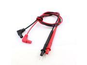 Unique Bargains 2Pcs Multimeter Probe Test Lead Wire Cable 24 Long Black Red