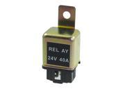 Unique Bargains Unique Bargains 6.5mm Mounting Hole Auto Vehicle Car Power Relay 4 Terminals NO 24VDC 40A