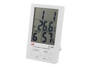 Unique Bargains LCD Digital Screen Temperature Humidity Hygrometer Meter White KT 905