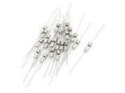 Unique Bargains 20pcs AC 250V 10A 4x11mm Slow blow Acting Axial Lead Glass Fuse