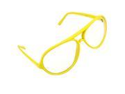 Ladies Yellow Full Frame Double Bridge Plano Glasses