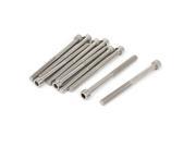 Unique Bargains 10pcs 6mmx75mm Stainless Steel Hex Socket Head Cap Bolt Machine Screws 80mm Long