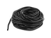 Unique Bargains Home TV Cable Wire Manager Spiral Wrapping Band Tidy Wrap 6mm Black