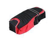 Unique Bargains Waterproof Seat Cover Motorcycle Rain Protection Black Red for Fuxi