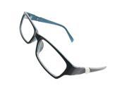 Ladies Silver Tone Heart Arm Black Blue Plain Glasses