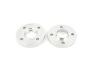 Car 4x108 Bolt 15mm Thickness Wheel Hub Adapter Spacer Silver Tone Pair