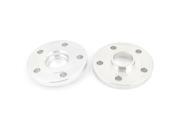 Car 5X112 Bolt 15mm Thickness Wheel Hub Adapter Spacer Silver Tone Pair