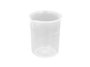 Unique Bargains Home Clear White Plastic Ingredients Water Sauce Liquid Measuring Cup 50ml