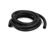 Unique Bargains 25mm x 21mm Dia Black Corrugated Wire Lead Tube Bellows Pipe Hose Tubing 11.5Ft
