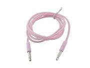 Unique Bargains 3.5mm Male to Male Audio Extension Adapter Aux Cable Cord Pink