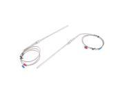 2 Pcs Liquid Measuring 150mmx5mm 0 400 Celsius Thermocouple Probe 1 Meters 3.3Ft