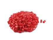 Unique Bargains 300Pcs Red Soft Plastic PVC Insulated End Sleeves Caps Cover 12mm Dia