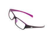 Unique Bargains Woman Coated Lens Plastic Arms Plain Glasses Purple Blk