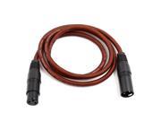 Unique Bargains XLR 3 Pin Male to Female Plug Audio Adapter Cord Line Microphone Cable 117cm
